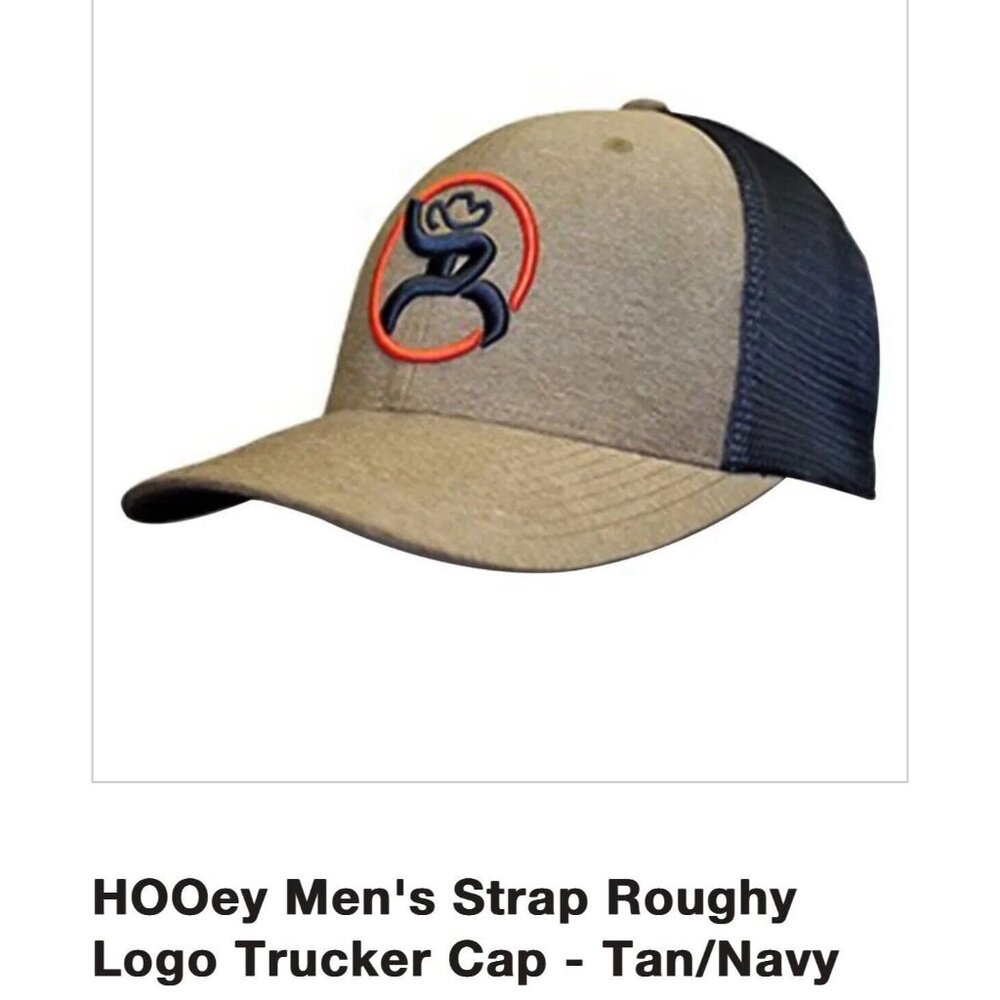 NWOT Hooey "Strap" Roughy Tan & Navy Snapback Get Your Hooey Cap Hat‎ Snap Back